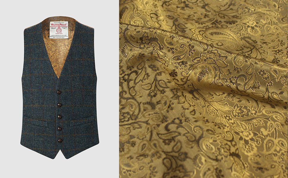  Bucktrout Tailoring Iain Waistcoat Blue Multi