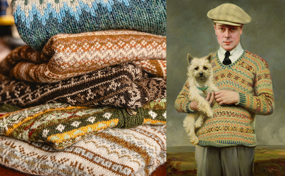 Шетландские свитеры Fair Isle Принц Уэльский 
