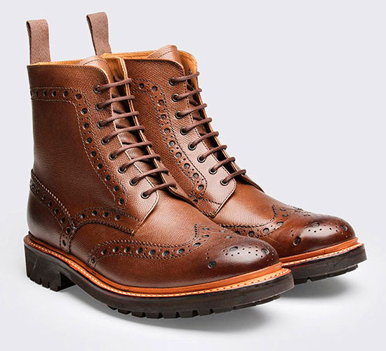 Высокие ботинки Grenson Fred V с брогированием Ботинки Grenson Fred V
