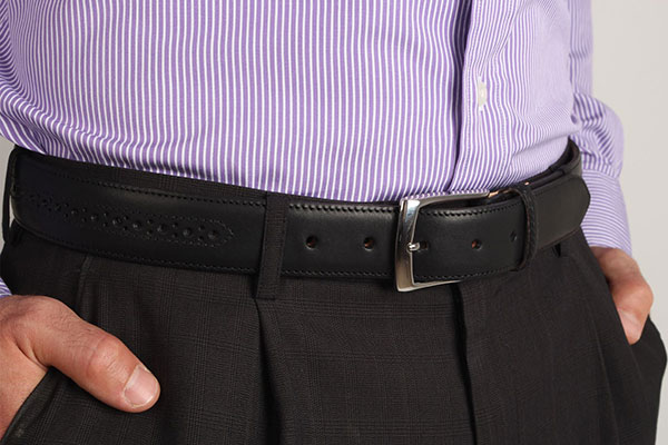 Чёрный кожаный ремень Dents Ремень Dents