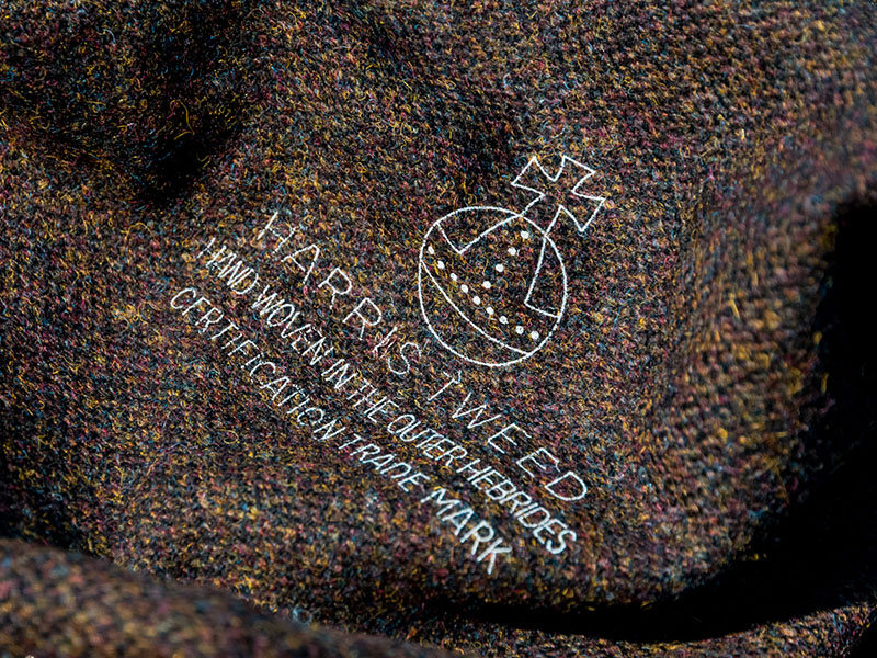 Производство Harris Tweed маркировка ткани