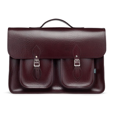 17.5-inch Classic Satchel Marsala Red