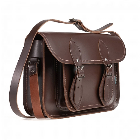 11.5-inch Classic Satchel Dark Brown