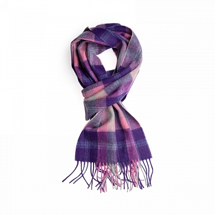 2Картинка Шарф Edinburgh Lambswool Baird Check Fuschia
