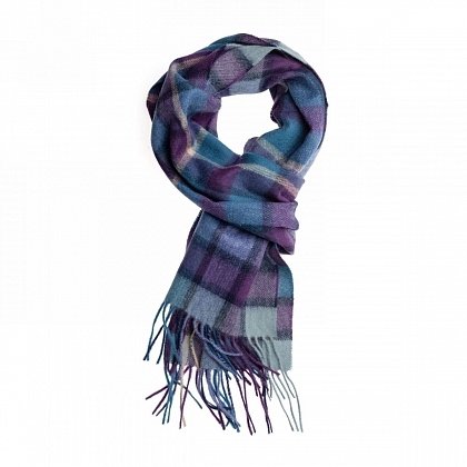 2Картинка Шарф Edinbugh Lambswool Artillery Check Navy