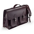 17.5-inch Classic Satchel Marsala Red