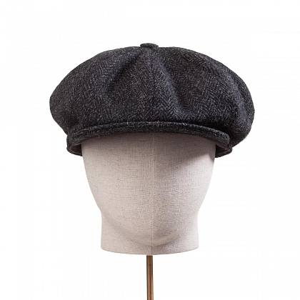 3Картинка Черная кепка восьмиклинка Hanna Hats