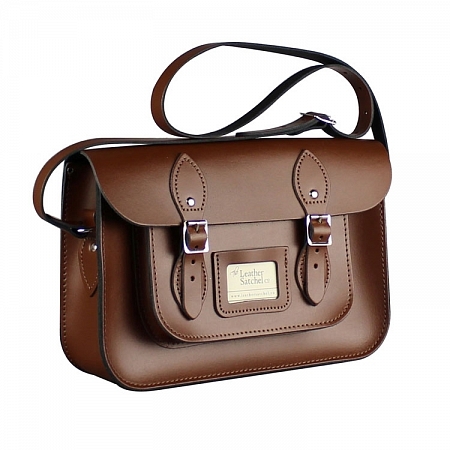 12.5-inch Classic Satchel Chestnut Brown