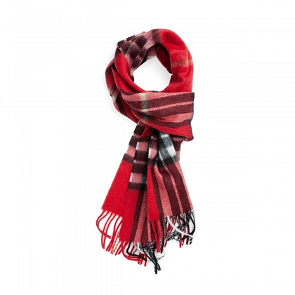 2Картинка Шарф Edinburgh Lambswool Enlarged Scotty Thom Scarf Red