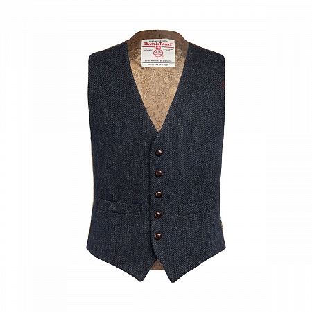 Bucktrout Iain Navy Herringbone