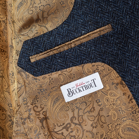 Bucktrout Patrick Navy Herringbone