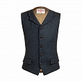 Bucktrout Angus Navy Herringbone