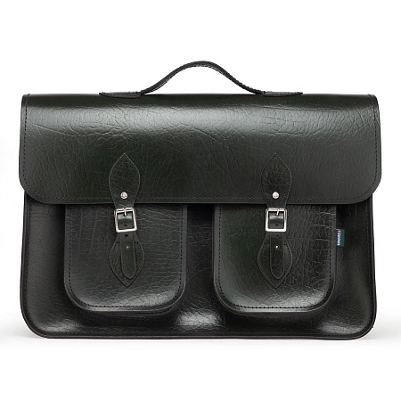17.5-inch Classic Satchel British Racing Green