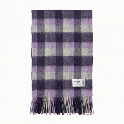 3Картинка Шарф Edinburgh Lambswool Check Purple Oyster 