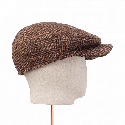4Картинка Коричневая плоская кепка Hanna Hats Daithi