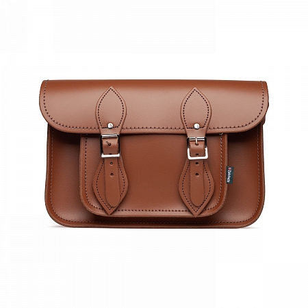 11.5-inch Classic Satchel Brown