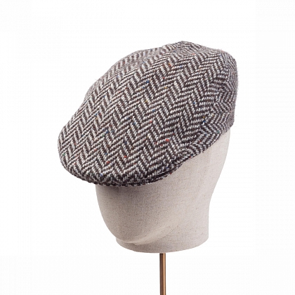 2Картинка Черно-белая гладкая кепка Hanna Hats Tailor