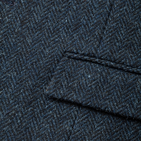 Bucktrout Angus Navy Herringbone