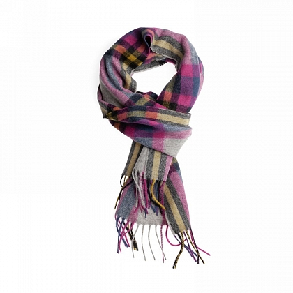 2Картинка Шарф Edinburgh Lambswool Deco Check Raspberry