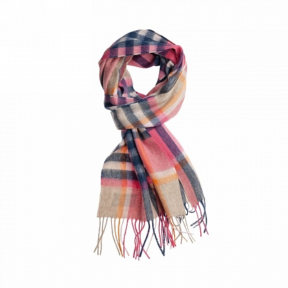 2Картинка Шарф Edinburgh Lambswool Chequer Tartan Astral Raspberry