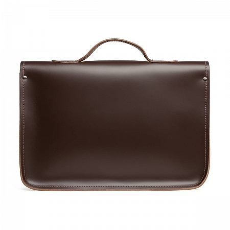 14.5-inch Classic Satchel Dark Brown