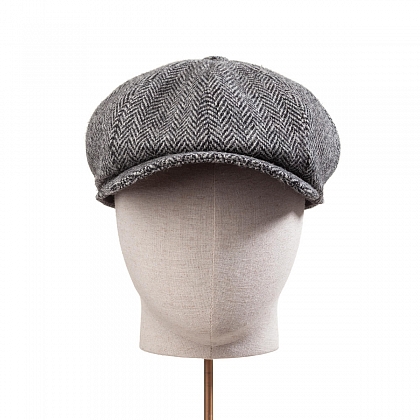3Картинка Серая кепка восьмиклинка Hanna Hats JP