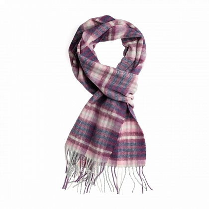 2Картинка Шарф Edinburgh Lambswool Cluster Gingham Astral Berry