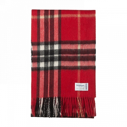 3Картинка Шарф Edinburgh Lambswool Enlarged Scotty Thom Scarf Red