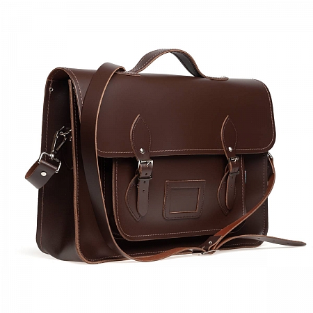 16-inch Classic Satchel Dark Brown